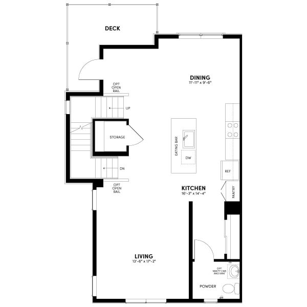 2D floor plan layout of this home in Cadence at Solterra, Lakewood, CO (Image 3).
