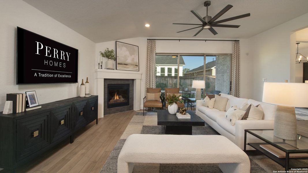 Furnished interior view inside a new home in Stillwater Ranch 50', San Antonio (Image 14).
