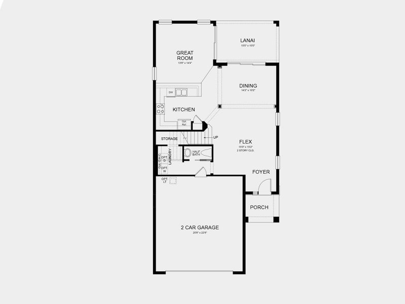 2D floor plan layout for the Boca Grande by Taylor Morrison in Westview, Poinciana, FL (Image 5).