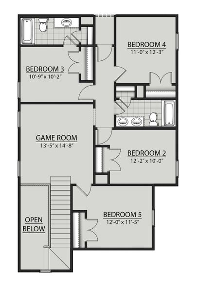 2D floor plan layout for the Canton II G by DSLD Homes in Mostyn Springs, Magnolia, TX (Image 3). 2D floor plan layout for the Canton II G by DSLD Homes in Mostyn Springs, Magnolia, TX (Image 3).