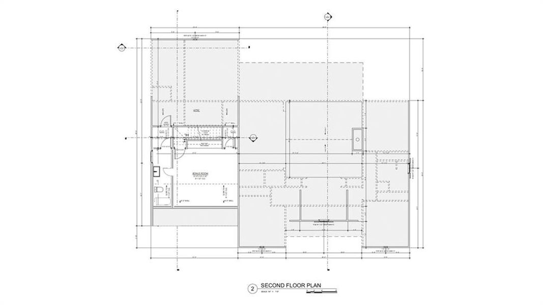Second Story Floorplan showing Bonus Room