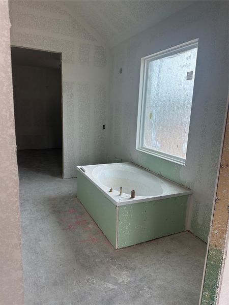 Primary Bath retreat with dual vanities & garden tub