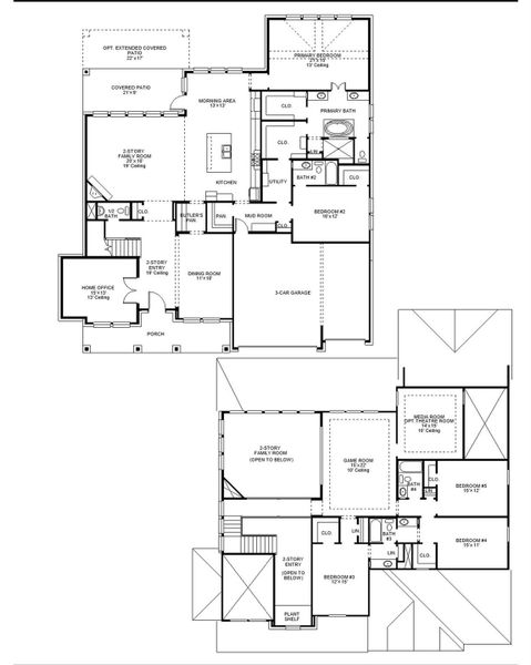 2D floor plan layout of this home in Fulshear Lakes, Fulshear, TX (Image 2). 2D floor plan layout of this home in Fulshear Lakes, Fulshear, TX (Image 2).