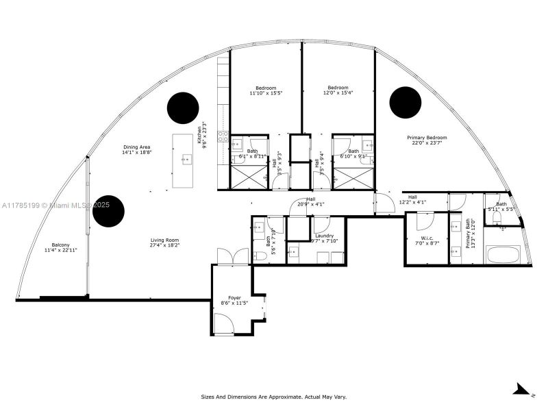 2D floor plan layout of this home in Aston Martin Residences, Miami, FL (Image 3). 2D floor plan layout of this home in Aston Martin Residences, Miami, FL (Image 3).