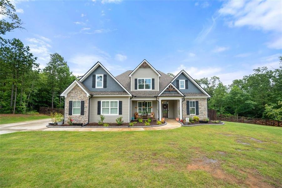 Front exterior of a new home in , Douglasville, GA, highlighting curb appeal (Image 26).