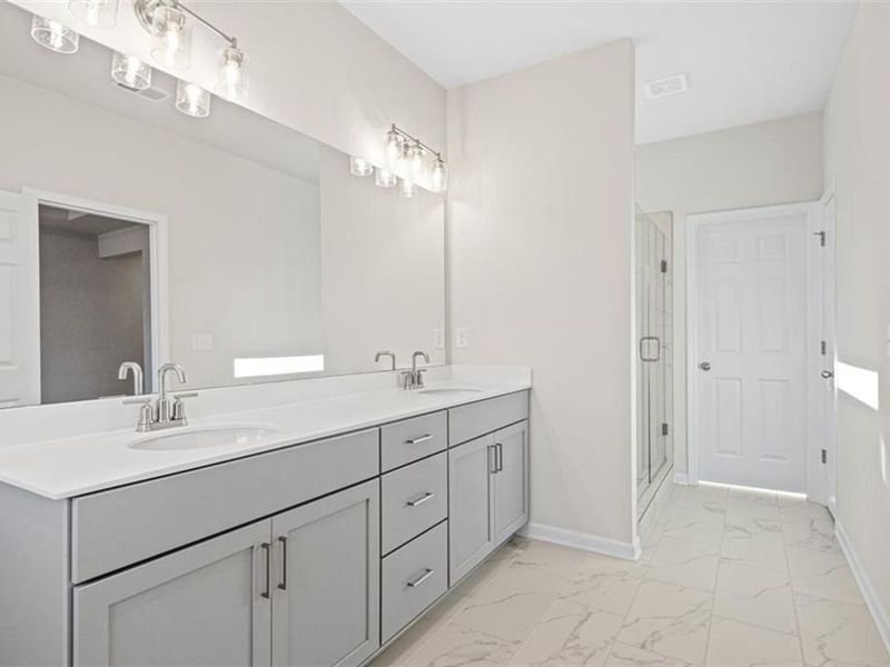 Furnished interior view inside a new home in Wehunt Meadows, Hoschton (Image 10).