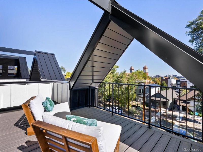 Exterior details and patio area of a home in , Denver (Image 34).