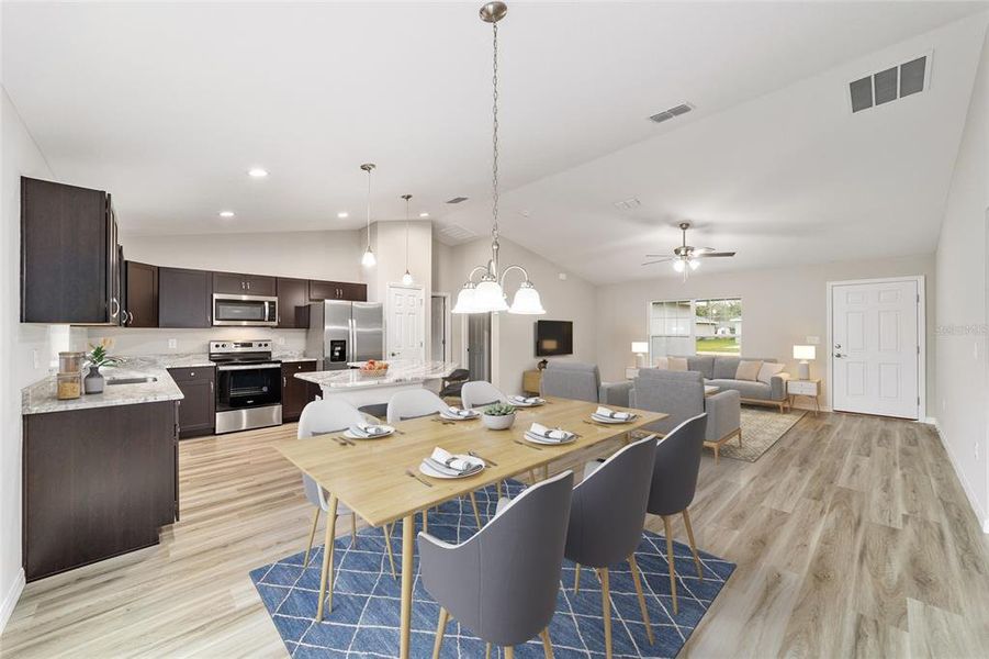 Furnished interior view inside a new home in , Citrus Springs (Image 3).