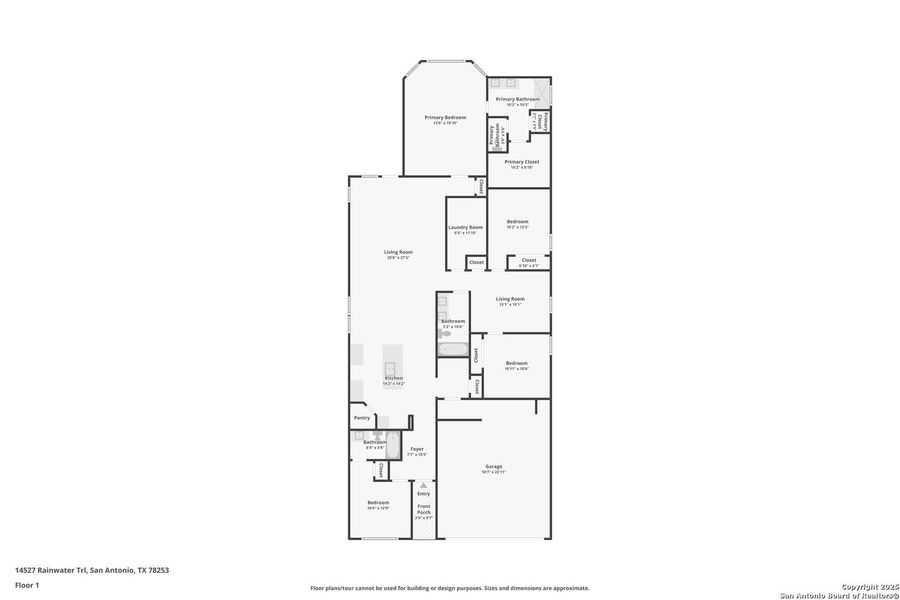 2D floor plan layout of this home in Thomas Pond, San Antonio, TX (Image 5). 2D floor plan layout of this home in Thomas Pond, San Antonio, TX (Image 5).