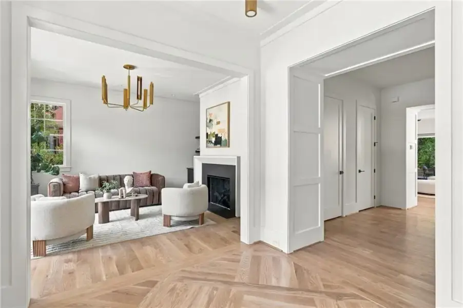 Furnished interior view inside a new home in , Atlanta (Image 58).