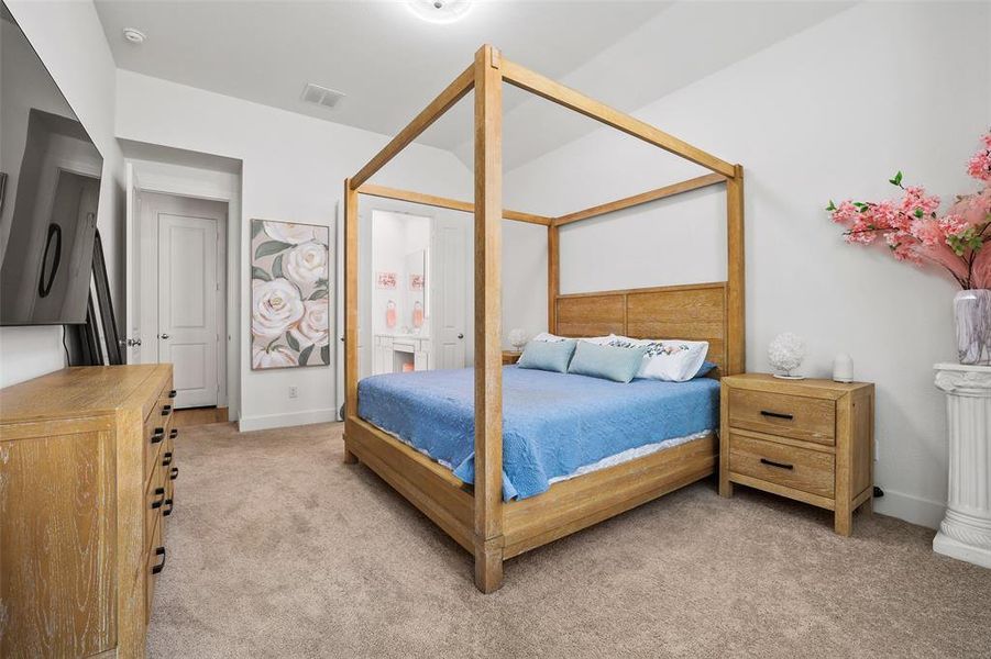 Oversized primary bedroom with room for a sitting area Oversized primary bedroom with room for a sitting area