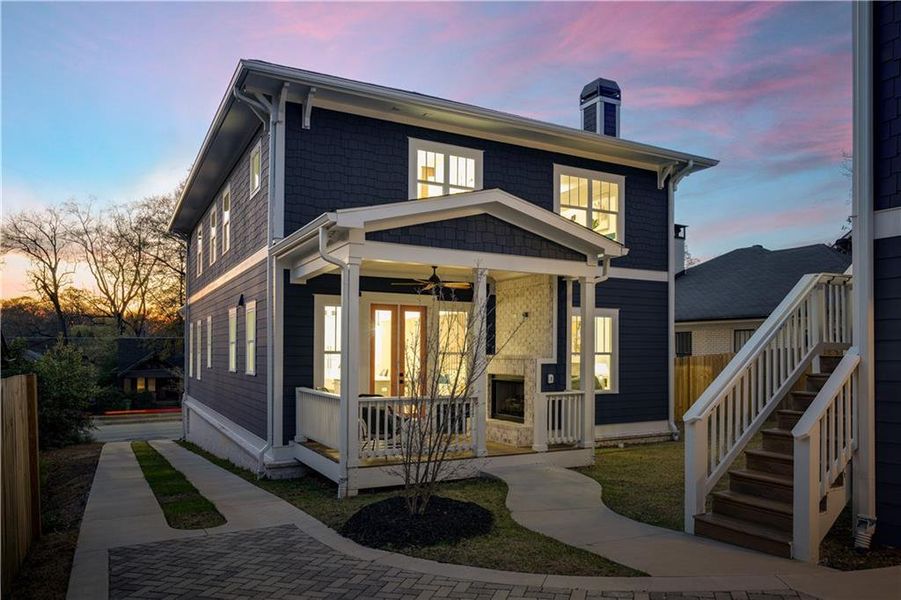Exterior details and patio area of a home in , Atlanta (Image 33).
