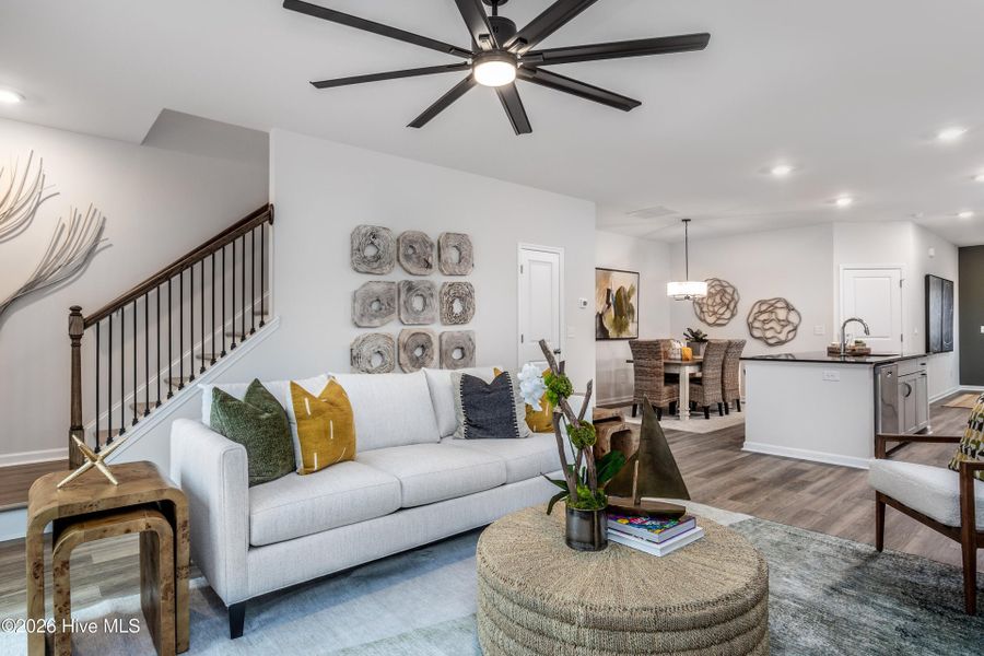 Furnished interior view inside a new home in Coastal Haven Townes, Leland (Image 25).