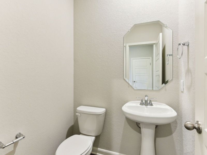 Powder room in the Matador floorplan at a Meritage Homes community.