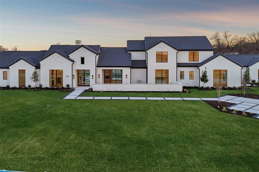 Front exterior of a new home in , Bartonville, TX, highlighting curb appeal (Image 23).