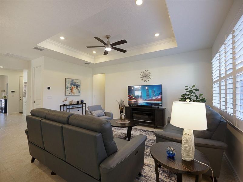 Furnished interior view inside a new home in Del Webb Stone Creek, Ocala (Image 24).