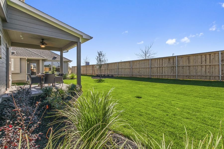 Exterior details and patio area of a home in Crosswinds, Kyle (Image 24). Exterior details and patio area of a home in Crosswinds, Kyle (Image 24).