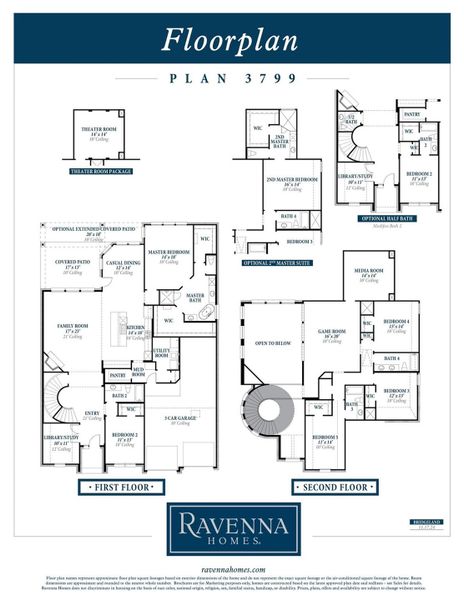 2D floor plan layout of this home in Bridgeland 60′, Cypress, TX (Image 5).