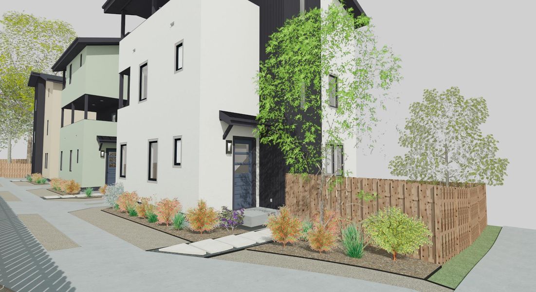 View of home's exterior featuring stucco siding