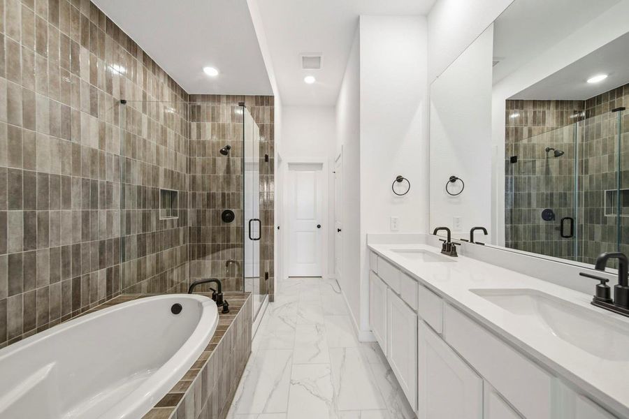 Furnished interior view inside a new home in Bridgeland, Cypress (Image 9).