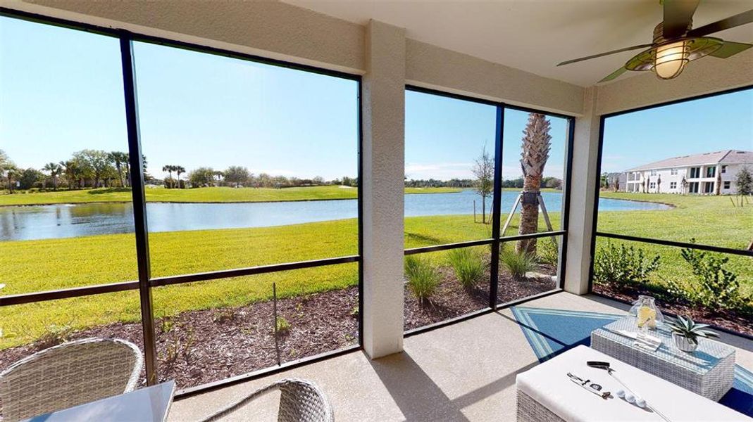 Exterior details and patio area of a home in Wellen Park Golf & Country Club, Venice (Image 3).
