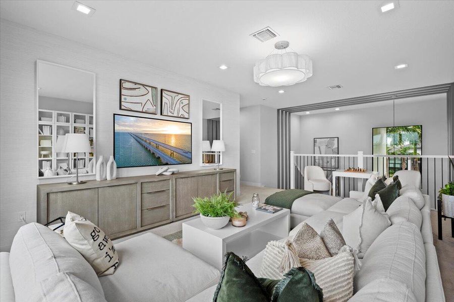 Furnished interior view inside a new home in Apex at Avenir, Palm Beach Gardens (Image 44).