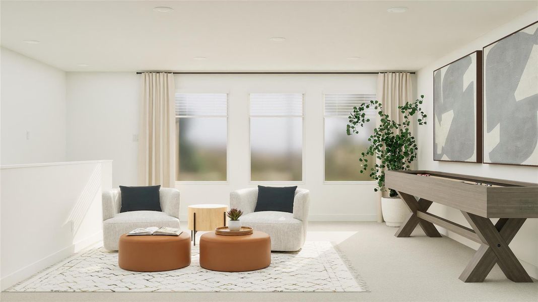 Furnished interior view inside a new home in Elm Creek: Coastline Collection, Elgin (Image 22).