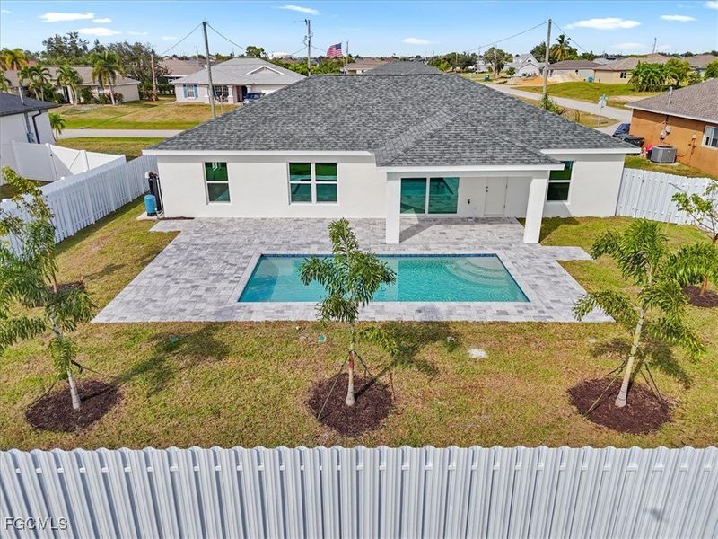 Exterior details and patio area of a home in Cape Coral, Cape Coral (Image 4).