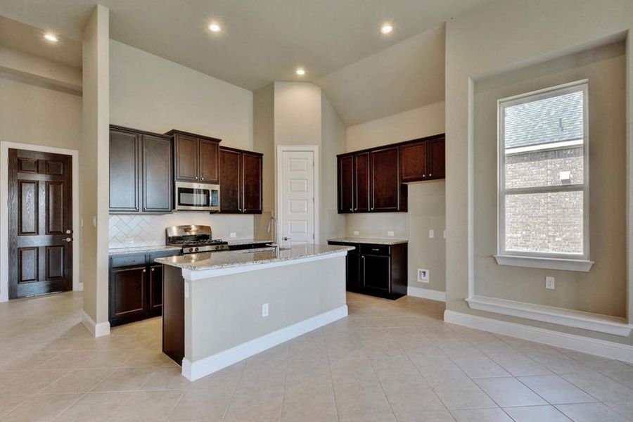 Representative furnished interior of a home built from the Oaks 1793 by Brohn Homes in Oaks at San Gabriel, Georgetown (Image 6).