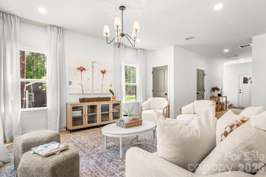 Furnished interior view inside a new home in , Hickory (Image 11).