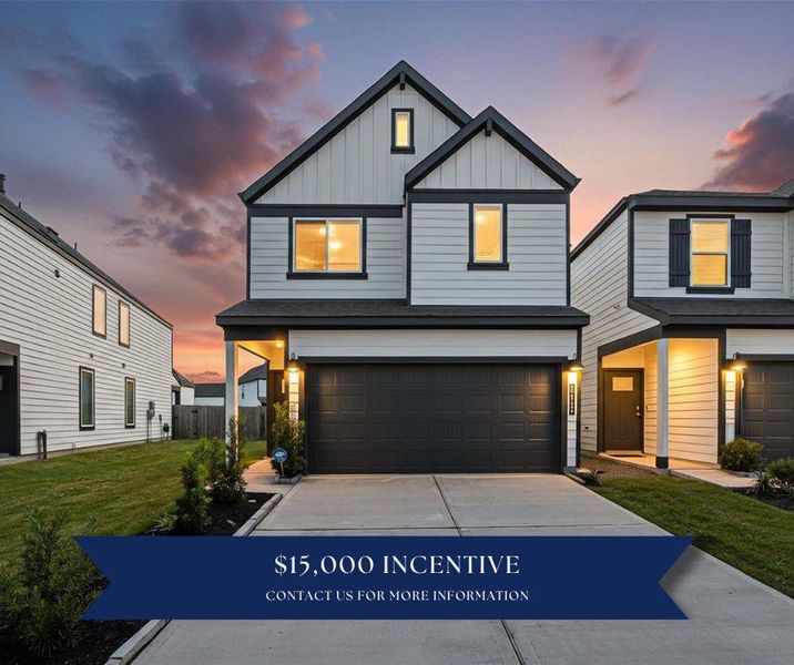 Welcome home to 12135 Brandenburg Gate Drive. With crisp white siding, black trim accents, and sleek curb appeal in a gated community, this home is ready for you to make it yours.