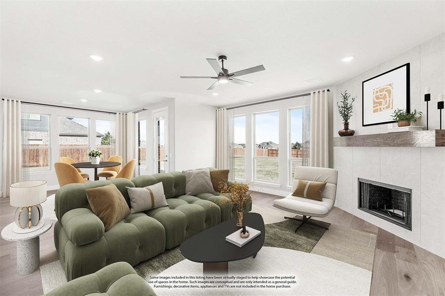 Furnished interior view inside a new home in Crystal Lake Estates, Red Oak (Image 10).