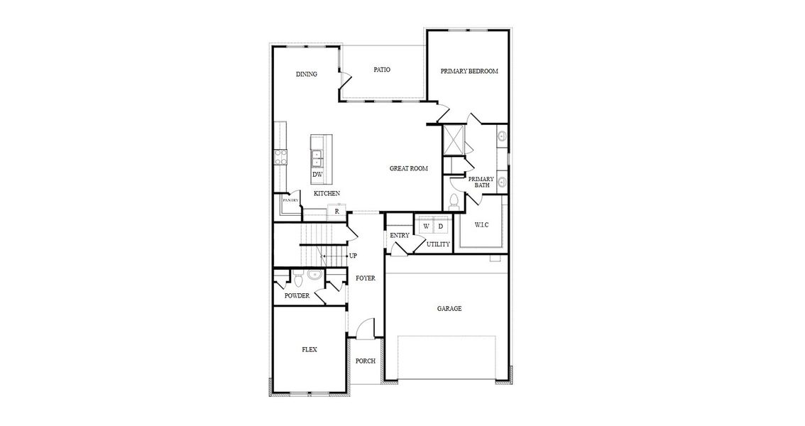 2D floor plan layout for the Miller by New Home Co. in The Residences Collection at Oakberry Trails, Waller, TX (Image 3). 2D floor plan layout for the Miller by New Home Co. in The Residences Collection at Oakberry Trails, Waller, TX (Image 3).