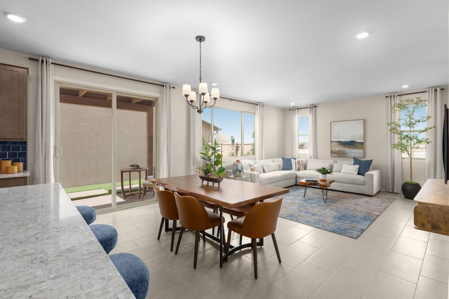 Representative furnished interior of a home built from the 1609 by KB Home in Enclaves at Tumamoc, Tucson (Image 6).