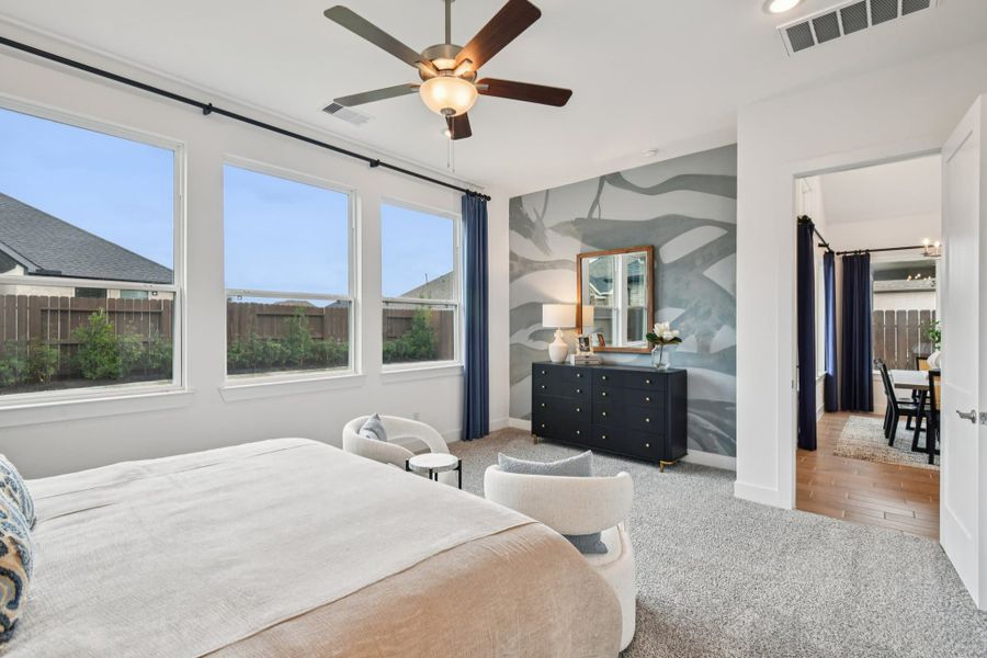 Furnished interior view inside a new home in Wood Leaf Reserve, Tomball (Image 38).
