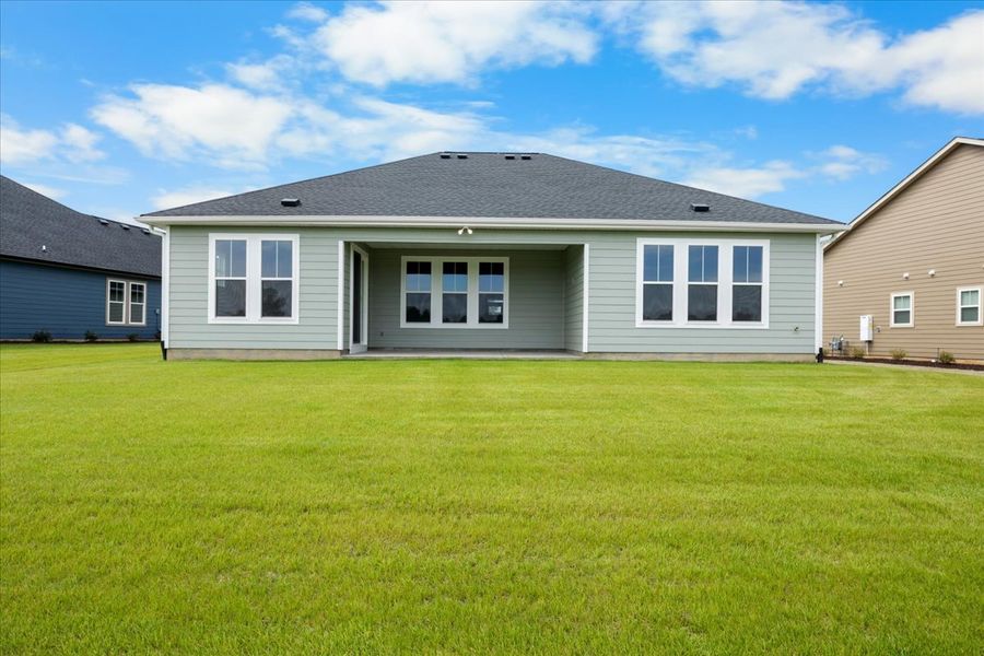 Exterior details and patio area of a home in Sinclair at Crawford Creek, Grovetown (Image 4). Exterior details and patio area of a home in Sinclair at Crawford Creek, Grovetown (Image 4).