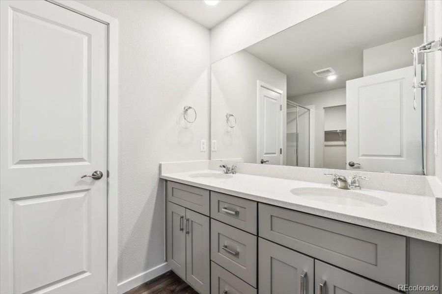 Furnished interior view inside a new home in The Haven II Collection  at Painted Prairie, Aurora (Image 9).