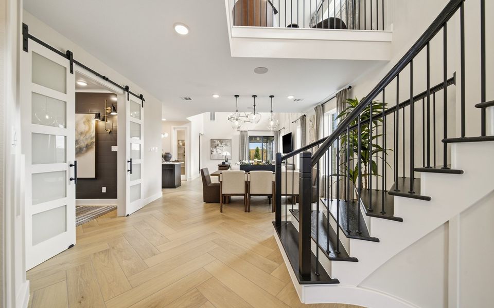 Representative furnished interior of a home built from the Haverford by Brookfield Residential in Elyson, Katy (Image 3).