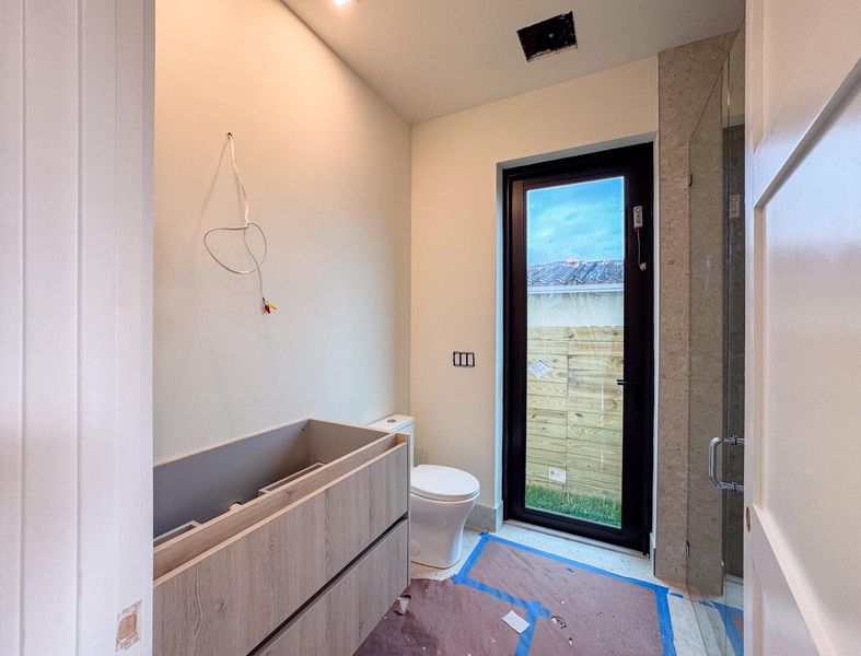 (as of April 8, 2026) first floor bathroom also serves as the cabana bath, all showers and tubs feature Kohler's Anthem Digital Water Controls