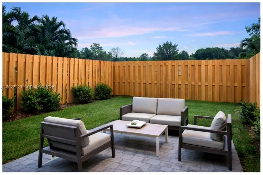Exterior details and patio area of a home in , Homestead (Image 2). Exterior details and patio area of a home in , Homestead (Image 2).