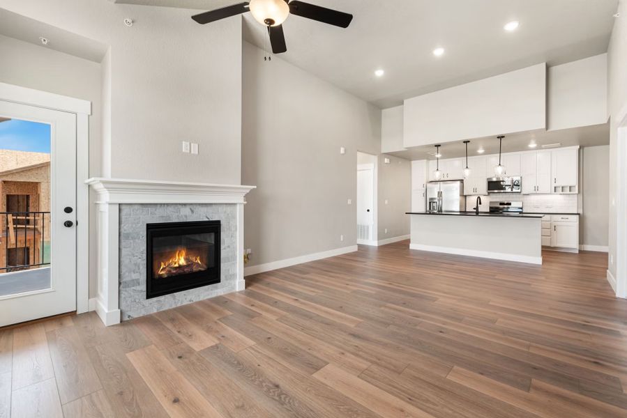 Furnished interior view inside a new home in The Lakes at Centerra - North Shore Flats, Loveland (Image 10).