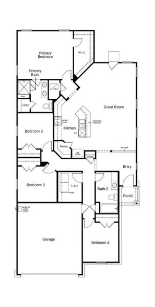 This floor plan features 4 bedrooms, 2 full baths, and over 1,700 square feet of living space. This floor plan features 4 bedrooms, 2 full baths, and over 1,700 square feet of living space.