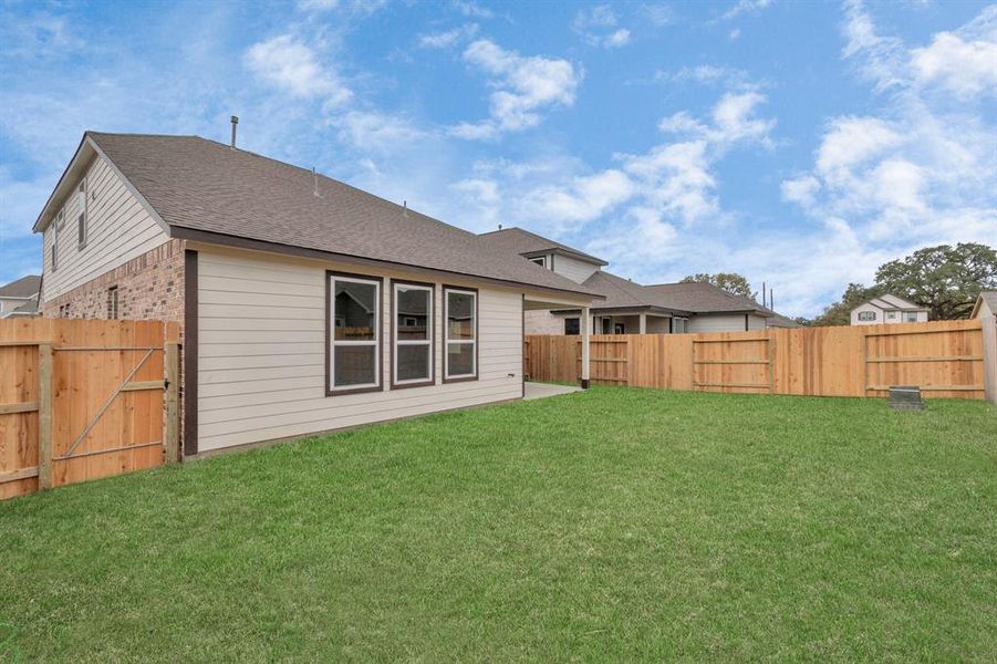 Sample photo of completed home with similar floor plan. As-built interior colors and selections may vary. Plenty of room for the kids to play and adults to relax.