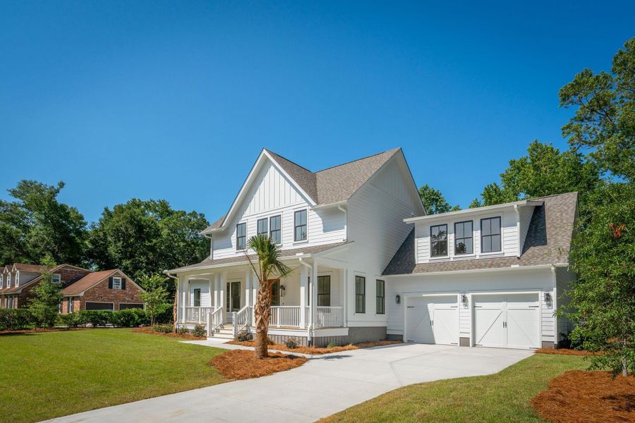 Front exterior of a new home in , Mount Pleasant, SC, highlighting curb appeal (Image 31). Front exterior of a new home in , Mount Pleasant, SC, highlighting curb appeal (Image 31).