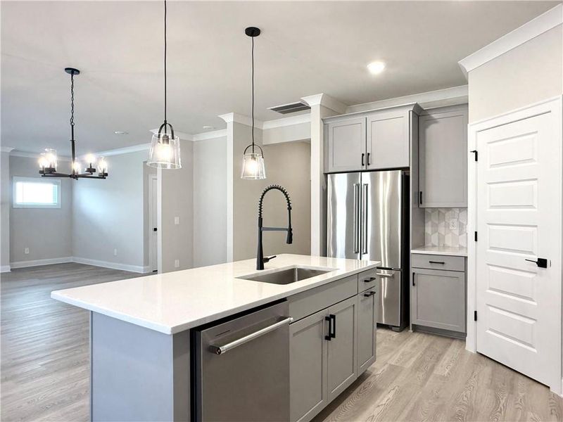 Furnished interior view inside a new home in Vines at Mill Creek - Legacy Series, Braselton (Image 9).