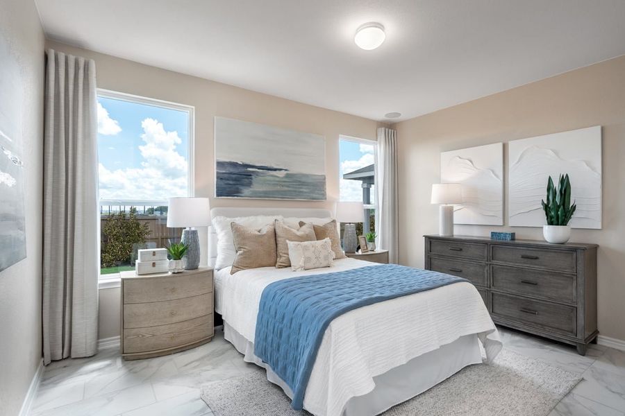 Representative furnished interior of a home built from the 1243 Modeled by KB Home in Medina Crossing, Von Ormy (Image 6).