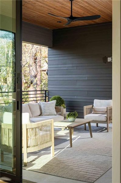 Exterior details and patio area of a home in , Atlanta (Image 30).