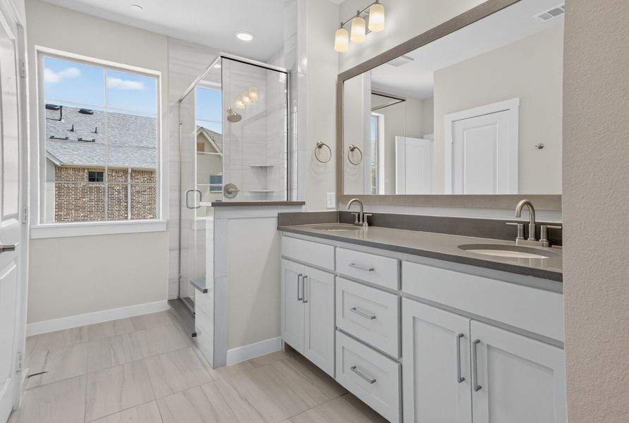 Furnished interior view inside a new home in The Tribute, The Colony (Image 19).