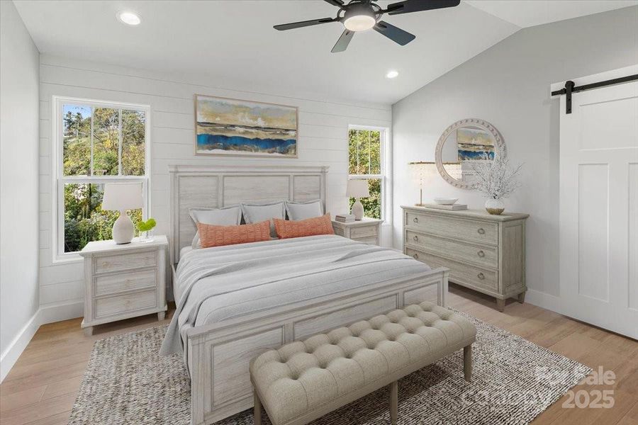 Virtually Staged Primary Bedroom