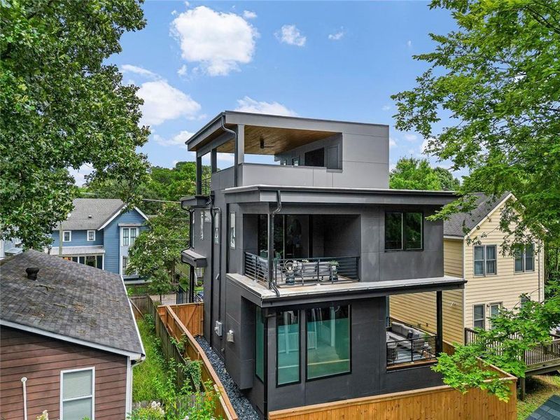 Exterior details and patio area of a home in , Atlanta (Image 4).